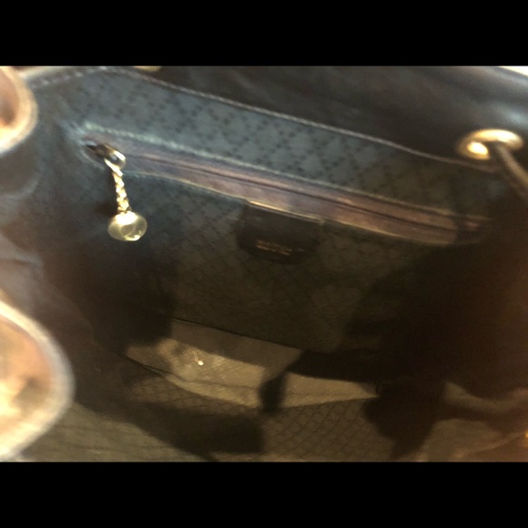 Gucci Vintage Bamboo Leather Backpack - Black - Picture 5 of 8